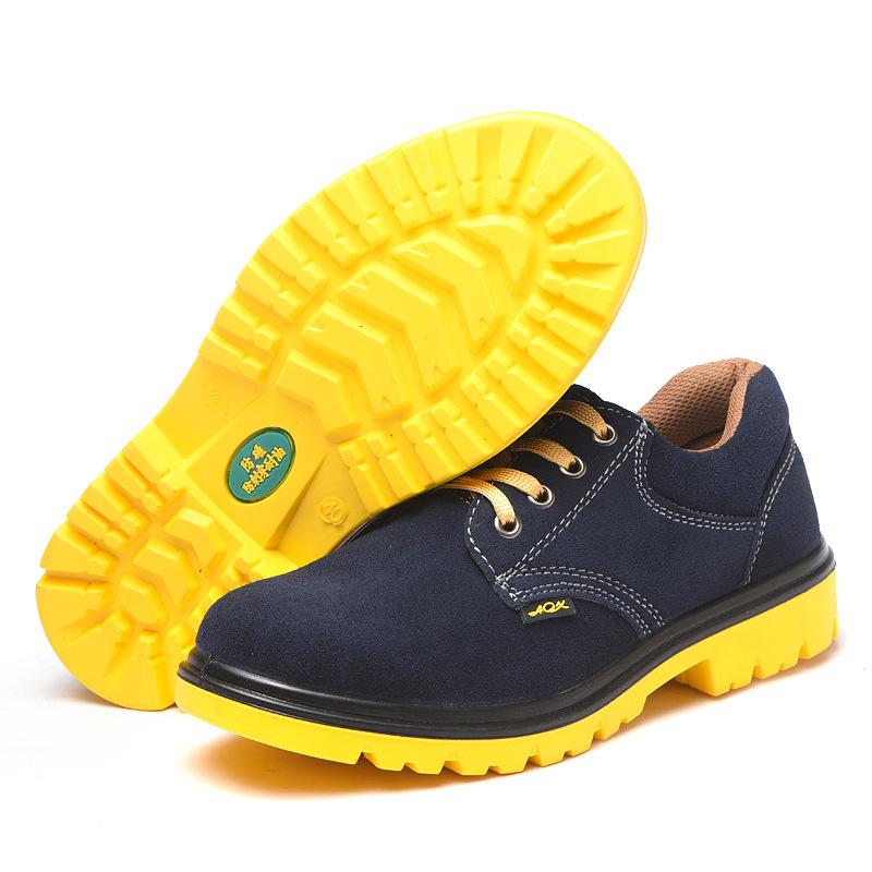 Labor Protection Shoes Anti-Smashing and Anti-Penetration Suede Cowhide Wear-Resistant Oil and Acid Resistant Lightweight Welder Safety Work Shoes