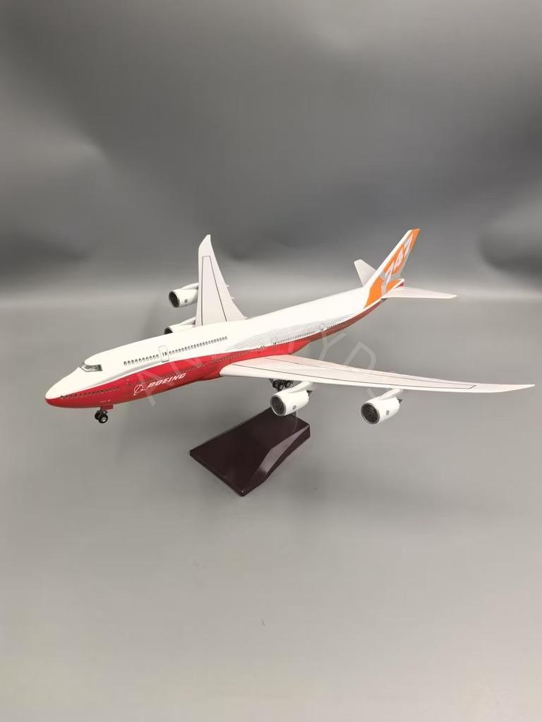 47cm Model Aircraft B747-8 Prototype Airways Diecast Resin Airplane 1/160 Scale With Light Collectible Model Kit Ornament