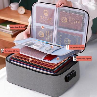 Large Capacity Waterproof Document Storage Bag for Home - Holds Certificates, Passports & Cards