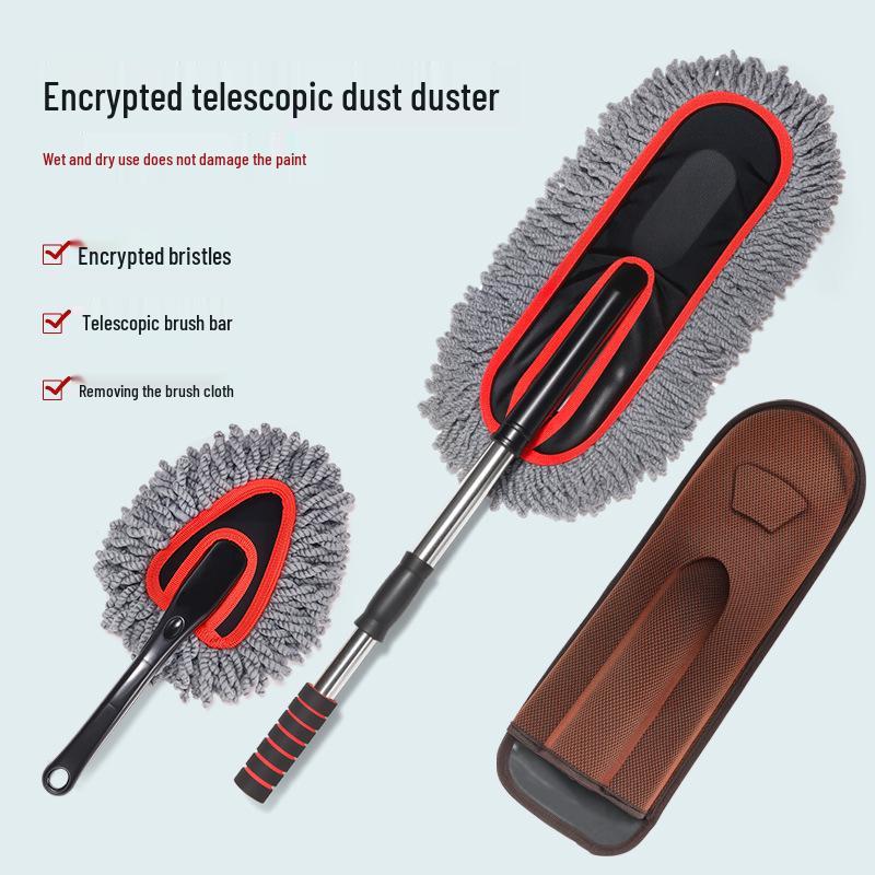 Car Duster and Wax Mop Brush - Multipurpose Cleaning Tool for Vehicles