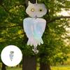 Reflective Owl Shaped Bird Deterrence With Reflective Pendent Easy Install Outdoor Decoration Weatherproof