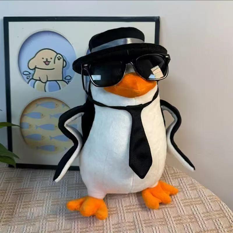 Pinguin Plüschtier Abstraktes Gesicht Weiches Kuscheltier Niedlich Schrullig Für Frauen Mädchen Geburtstagsgeschenk Zuhause Schreibtisch Akzent Tischdekoration Gemütlich