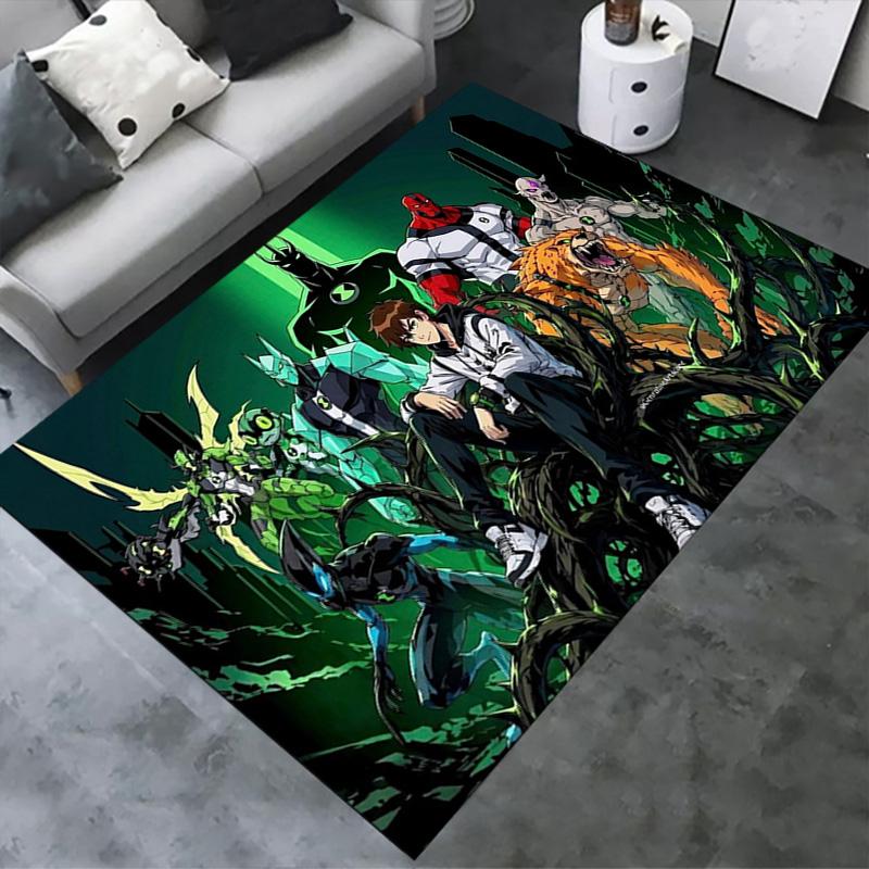 Ben 10 Carpet Rug for Living Room Bedroom Home Sofa Decoration,Kids play Non-slip Floor Mat