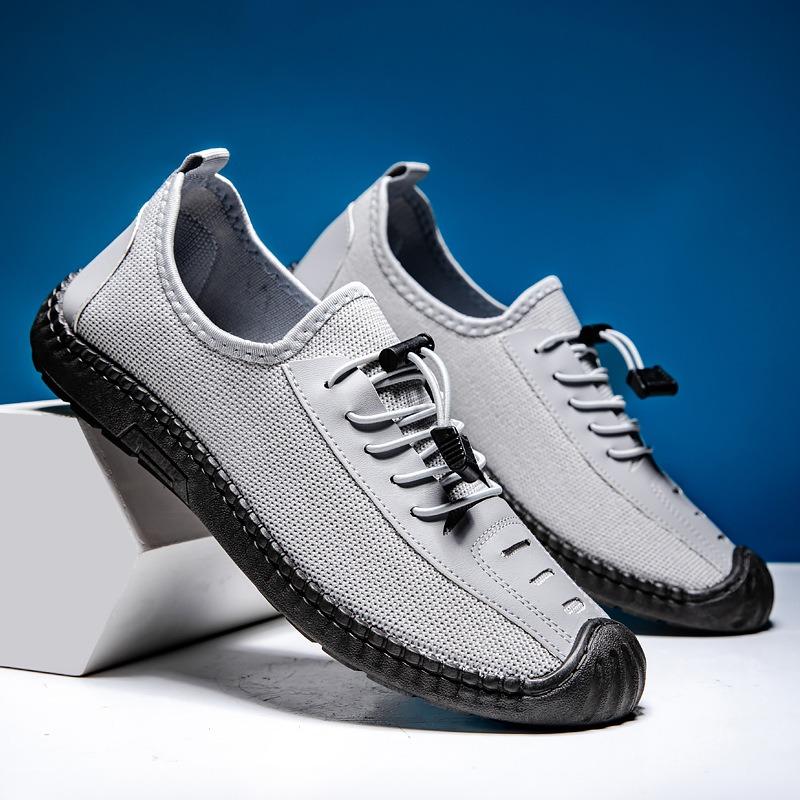 Men's spring new men's shoes breathable soft-soled casual versatile leather shoes one-pedal driving shoes