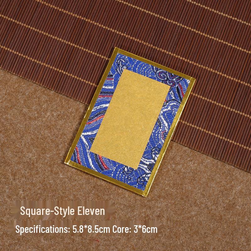 Brocade Calligraphy Ornament: Mini National Style Xuan Paper Pendant - Cultural and Creative Fortune Card Gift