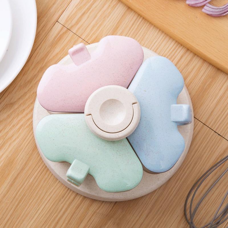 New Household Pepper Organizer Spice Salt Storage Pot Cooking Tool Desktop Wheat Straw Durable Seasoning