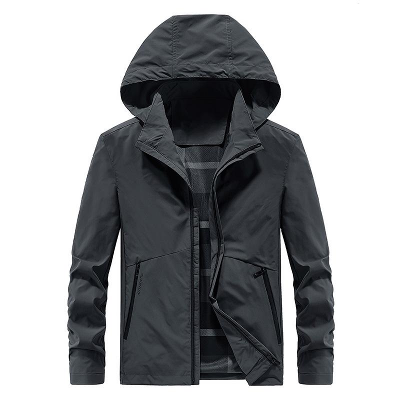Men's Spring New Casual Large-size Men's Jacket Men's Hat-off Jacket