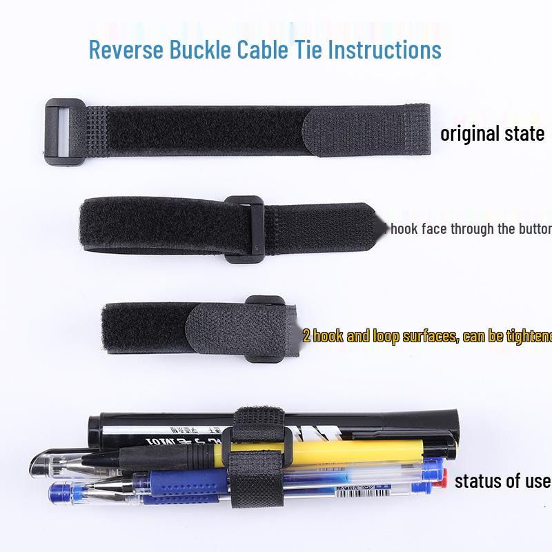 Hook and Loop Cable Tie Organizers for Cords, Straps & Buckles