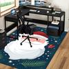Christmas Santa Claus Chair Mat - Anime Cartoon Design, Non-Slip Carpet for Office, Home Decor, Living Room, Bedroom, Game Room & Dormitory.R012