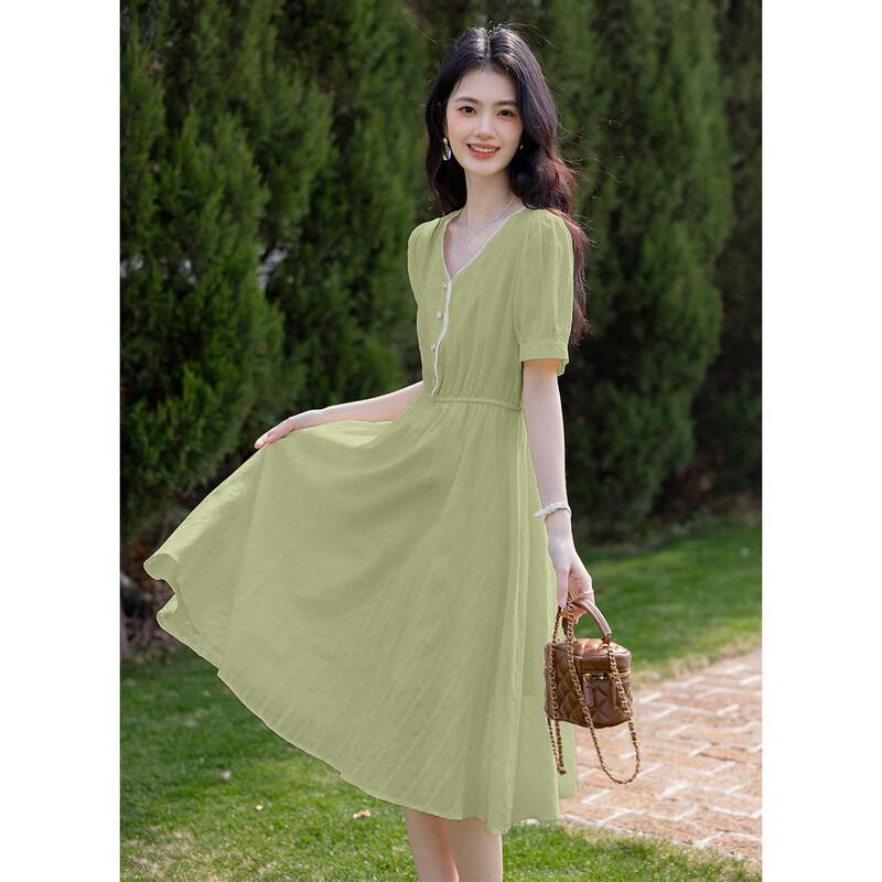

MOKANA Urban Casual Short Sleeve Midi Dress S