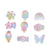 Z83 5PCS Resin Cartoon Sparkling Colorful Sunflowers Candy,Butterfly Ice Cream for Scrapbooking DIY Jewelry Making Accessories