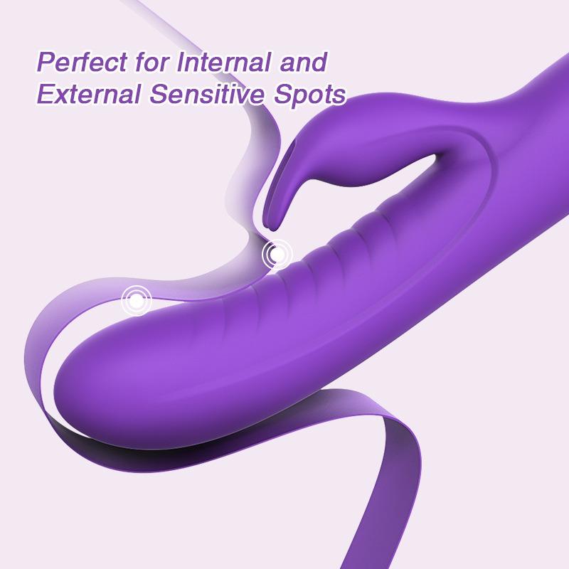 G Spot Rabbit Powerful Vibrator Sex Toys for Woman Clitoris Stimulator Double Penetration Vibrating Dildo Vagina Masturbation