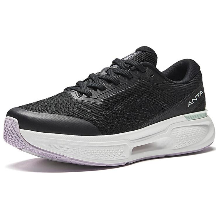 Anta Divine Run 11 Cushioning, Wear Resistant Low top Training Shoes Women's Black White 122527718-1