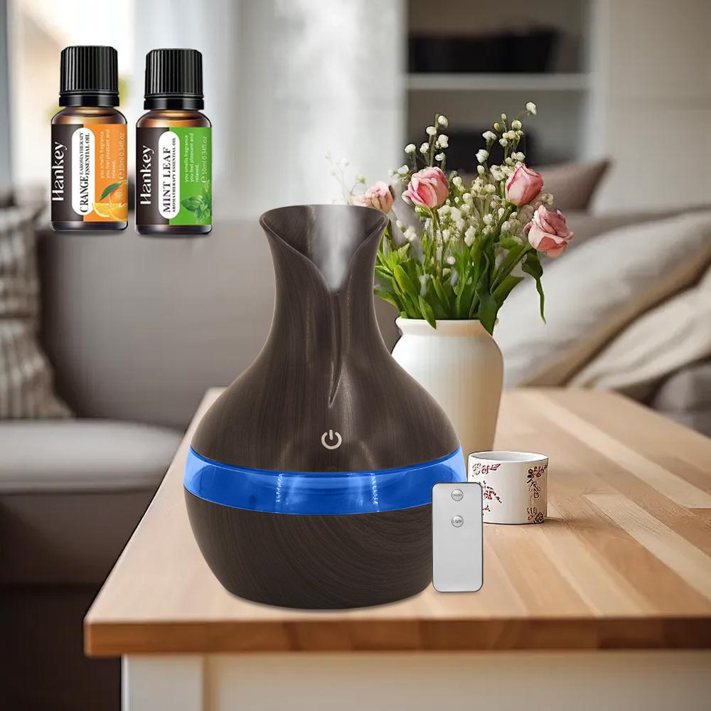

Smart Remote Control Humidifier 300ml Color Changing Night Light Diffuser, Auto Shut-Off, Ultra Quiet with 2 Essential Oils 300ml