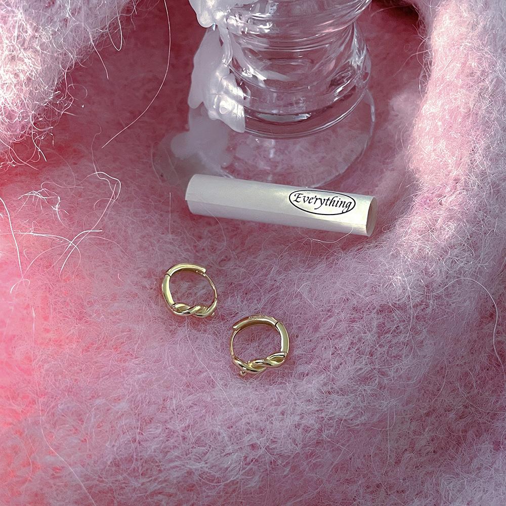 

Серьги-кручения женские, нишевые, холодный темперамент, простая мода, высокое чувство, серебряная игла 925 пробы, изысканный дизайн, украшения для ушей