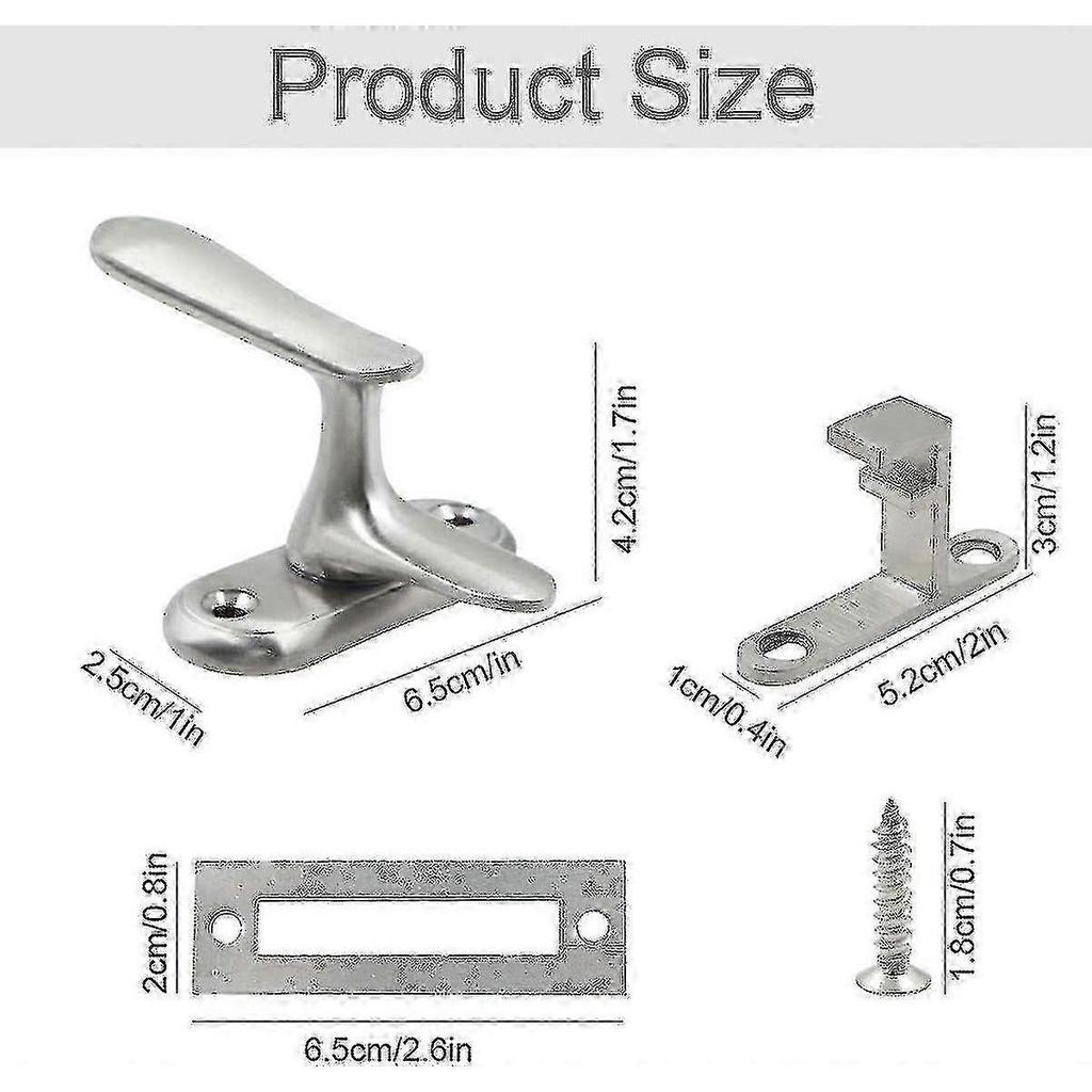 Door Latch Swivel Latch Stainless Steel Look Window - Door Lock, Stainless Steel Door Hardware - GXCC