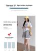 2025 Women's Gray Lace-Trim High Waist Wide-Leg Summer Shorts