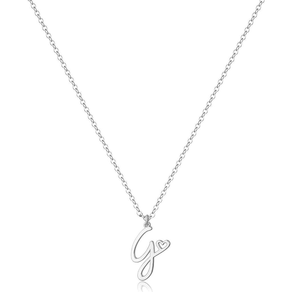 Stainless Steel Luxury Letter Necklace - Women's Stylish Clavicle Chain