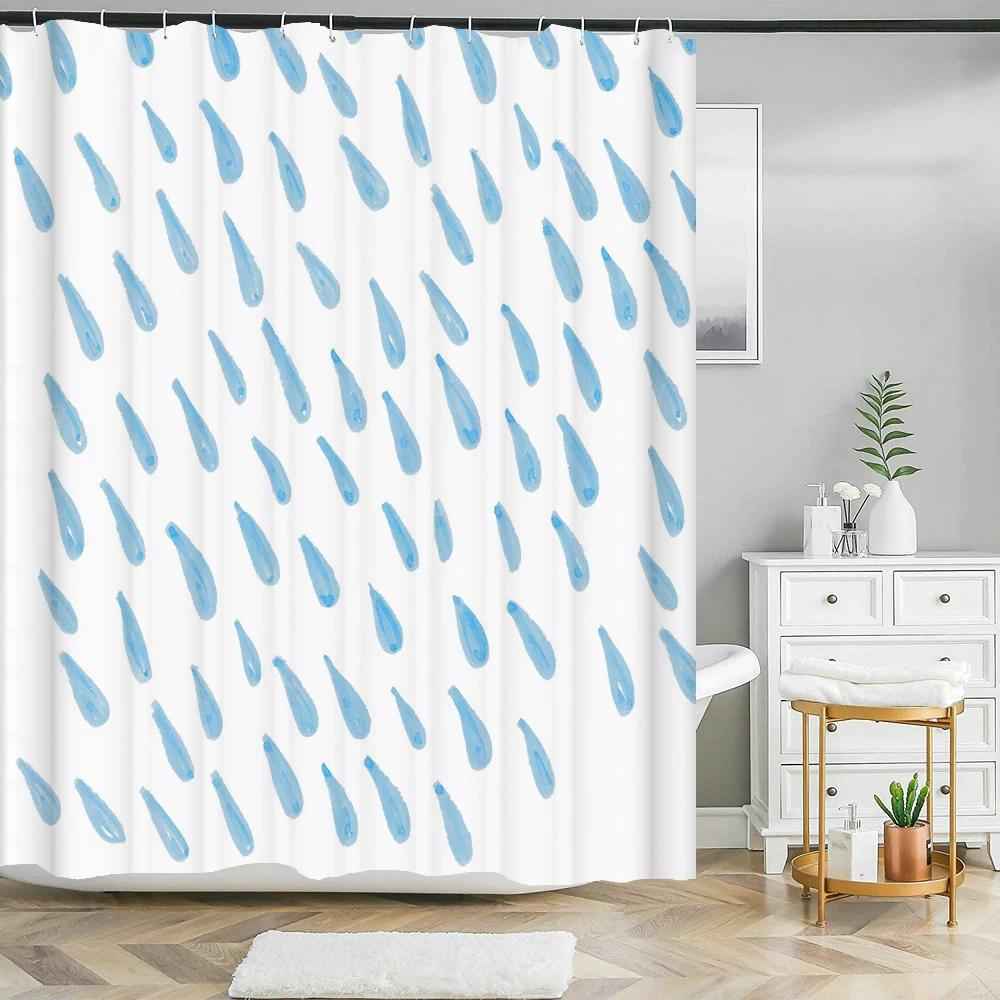 Modern Art Style Marble Geometric Patterns Shower Curtain Waterproof Home Decor Polyester Fabric Bathroom Curtains