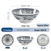 Large Fish Pattern Chinese Melamine Noodle Bowl