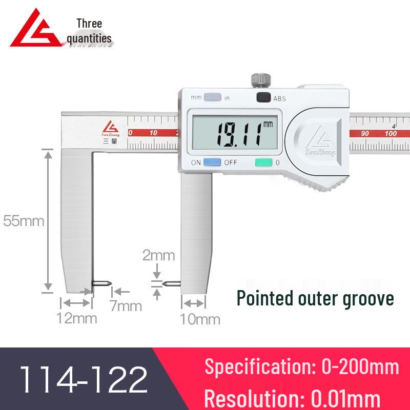 Stainless Steel Digital Vernier Caliper 10-150mm for Inner/Outer Groove Measurement