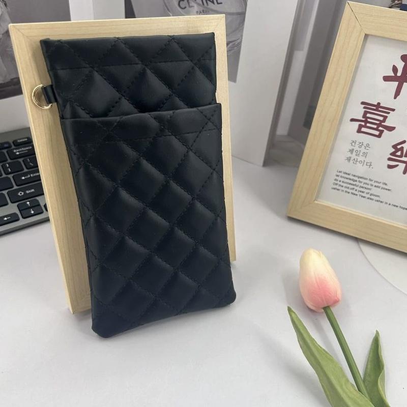 Double-Layer Eyeglasses Pouch Pu Leather Sunglasses Bag Waterproof High-End Glasses Bag Portable Sunglasses Case