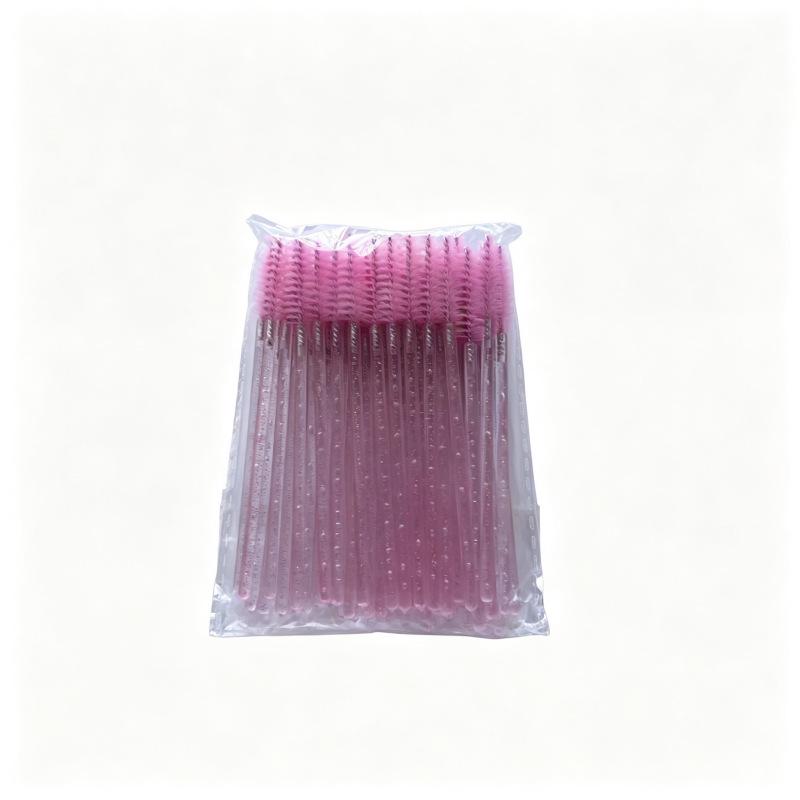 Crystal Rod Mascara & Spiral Eyebrow Brush - Eyelash Extension Cleaning Tool