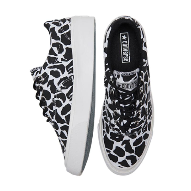 Converse Skidgrip Stylish Low Top Casual Canvas Shoes Black Gray Printing Unisex 'Black Gray'