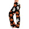 Women's Drawstring Halloween Print Trousers Casual Pants
