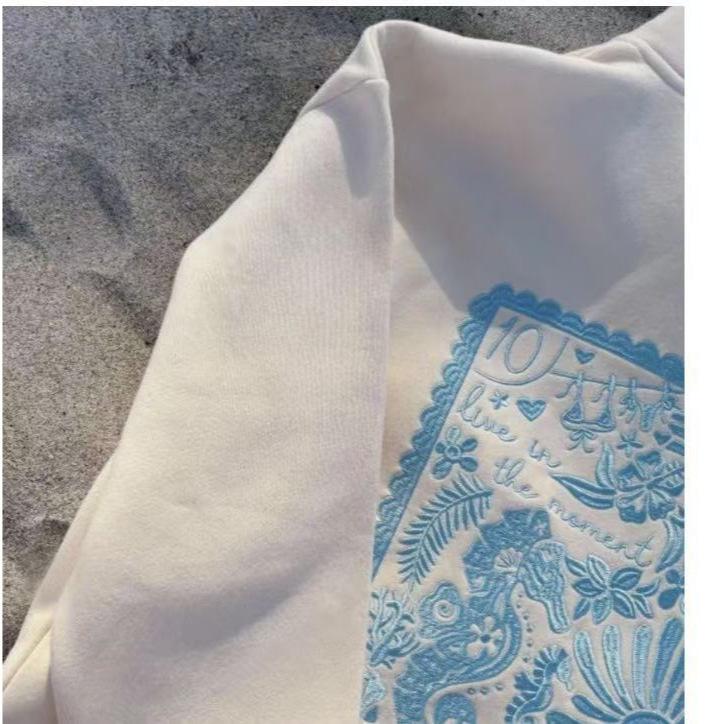 Hanorac cu imprimeu hibiscus Hawaii, Mărimi europene S-5XL, Hanorac la modă 2025