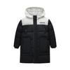 Levis Warm Mid-Length Down Jacket Color Block Print Kids Outerwear Black LV2442253GS-003