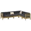 VidaXL Garden Lounge Set 6 Pcs with Cushions Impregnated Pine Wood 3299462