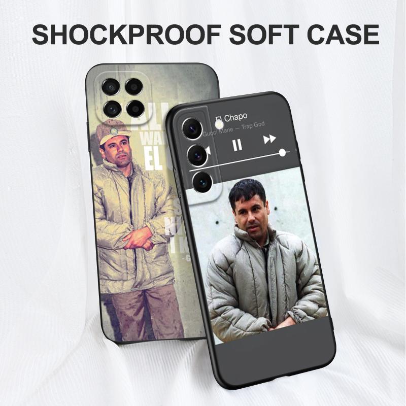 Custodia Nera in TPU per Samsung galaxy M53 M13 M62 A12 A22 A32 A42 A52 A72 4g 5g A20S cover posteriore El Chapo