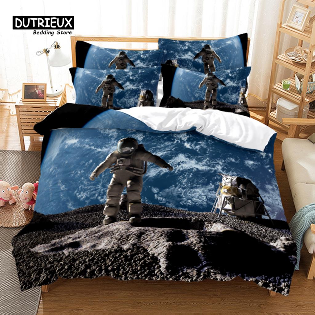

Комплект постельного белья «Астронавт», комплект из 3 пододеяльников, мягкий, удобный, дышащий, для декора спальни и гостевой комнаты EU single(135x200cm)