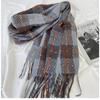 Scarf Women's Winter New Imitation Cashmere Plaid Scarf Student Sweet Warm Thickened Fringed Shawl