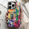 Cool C-Colorful G-Graffiti  Phone Case For iPhone17,16,15,14,13,12,11 Plus,Pro Max Candy Silver Plated Inside Cover