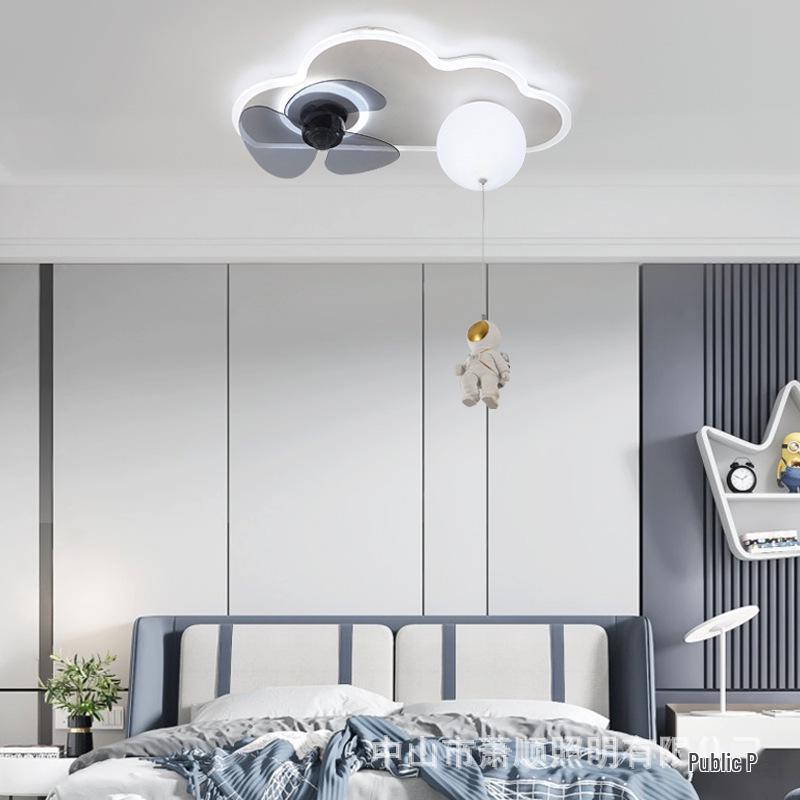 Ultra-Thin Modern Ceiling Fan Chandelier with Light for Living Room & Bedroom