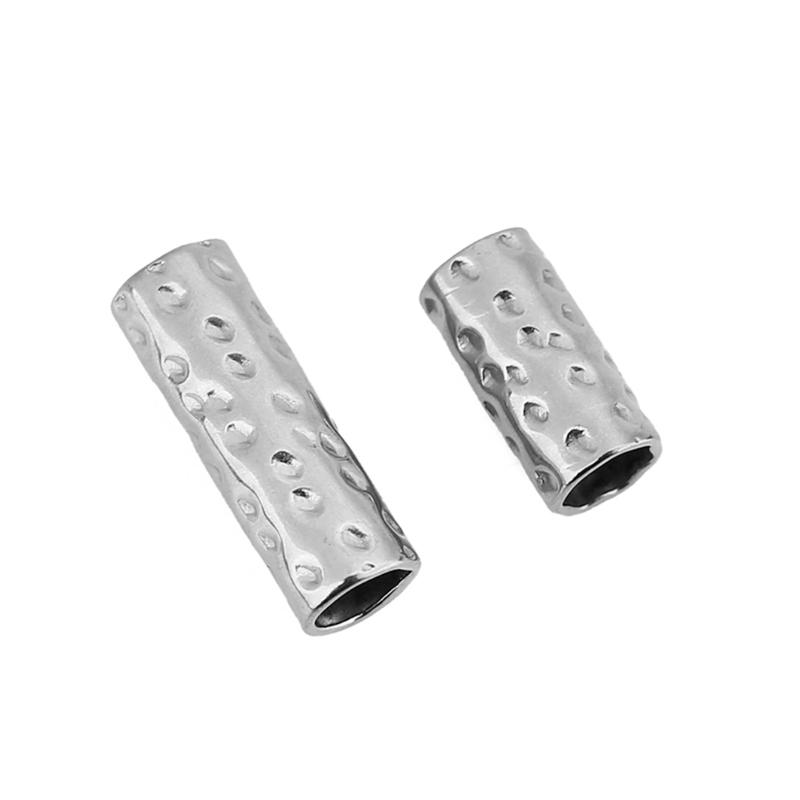 

10pcs Large Big Hole Stainless Steel Spacer Beads 10mm 15mm PVD Never Fade Necklace Tube Beads For Diy Bracelet Jewelry Making 10mm