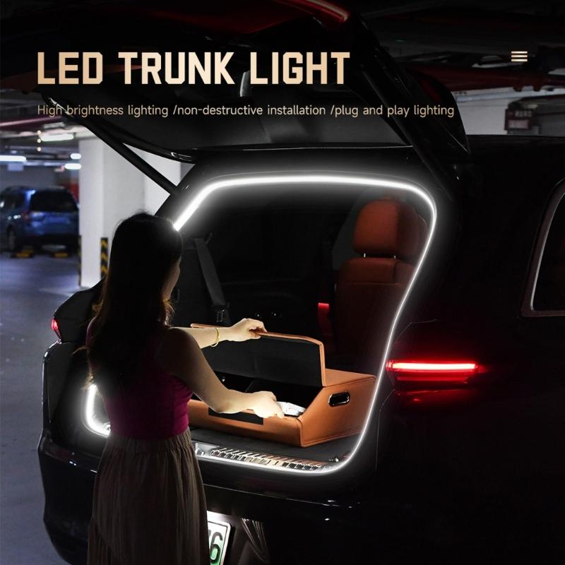Multi Color Changing LED Atmosphere Light for Automotive Trunk with Auto Welcome Feature Waterproof Design Easy Install