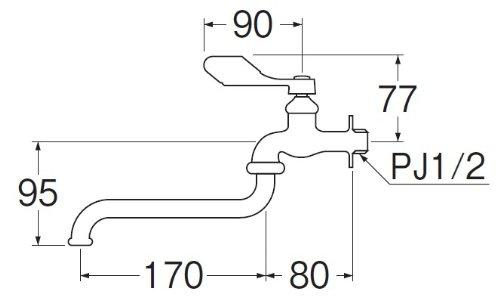 SANEI Water-Saving Lever-Mounted Faucet A130-13