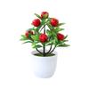 Lemon Simulated Plastic Peach Strawberry Fruit Tree Potted Artificial