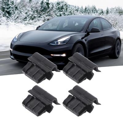 4er Set 1472872 00 C Frontstoßstange Schnalle 1106961 00 C Schwarze Motorhauben Schnalle Hauben Kofferraum Clip für Tesla Model 3 2017 bis 2025
