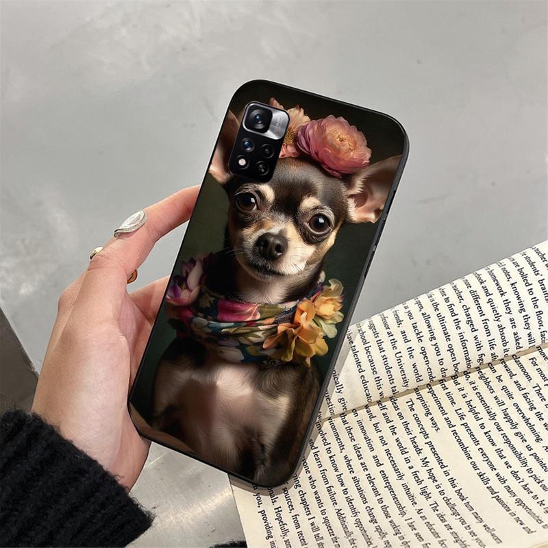 Pouzdro na telefon čivava Puppy Dog pro Xiaomi Redmi note 13 12 Pro 11S 11 10 Pro 10S 12S Redmi 10 9C 13C
