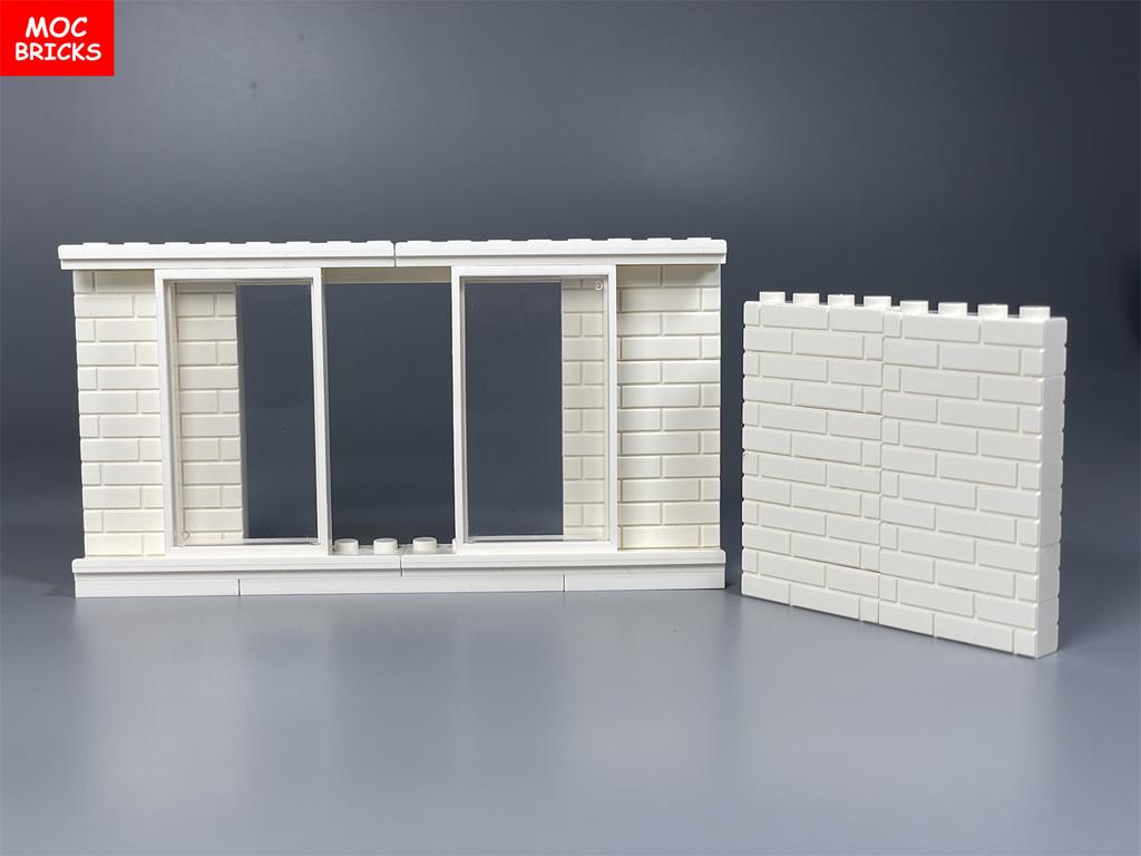 Mattoncini MOC Porta Scorrevole su Rotaia Telaio 1x4x6 60596 92589 Muro di Casa Particelle Assemblate Blocco da Costruzione Giocattolo di Plastica per bambino