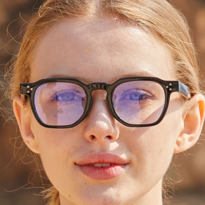 

KOLEAT WOMEN Layered Horn-Rimmed Black Multi-Framed Blue Light Blocking Glasses [BKDGB] FREE