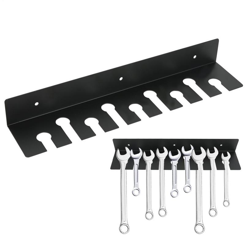 Wrench Organizer Wall Mount Wrench Organizer Hand Tool Holder Rail Rack Storage Holder Garage Workshop Hardware Tool Hanger