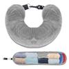 2 In 1 Travel Pillow U Shaped Neck Support and Fluffy Fillable Pillowcase Portable with Carrying Bag for Car Plane Train Camping