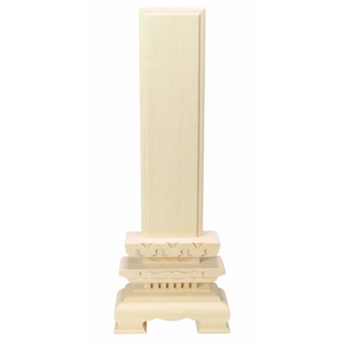 Buddhist Altar Set, Plain Wood, Three-tiered, 7.5 Sun, Width 11.0 X Thickness 3.9 X Length 31.3 Cm, Talisman Section: Width 6.0 X Length 22.6 Cm, for