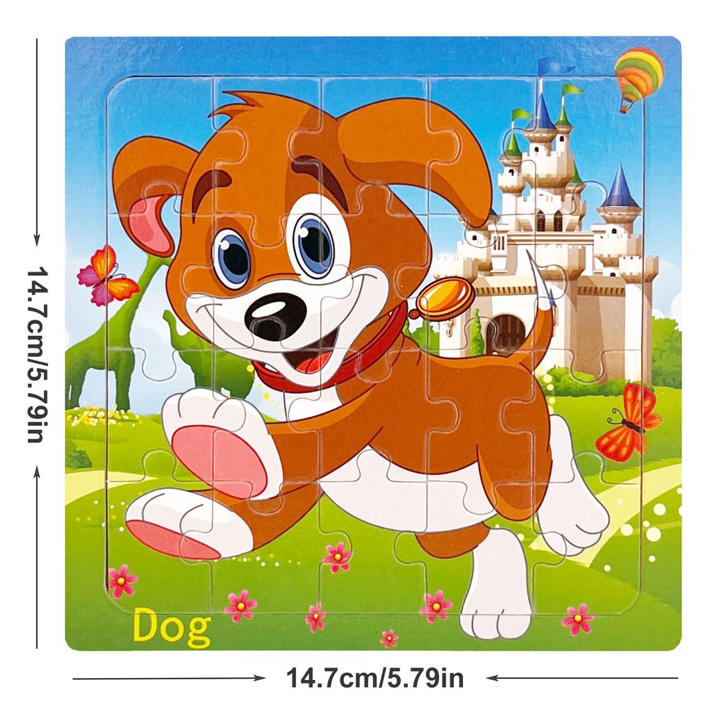 1 Stück 14,7 cm/5,79 Zoll Holzpuzzle Transportfahrzeug Meerestier Stil Puzzles Spiel Kinder Lernspielzeug für Kinder