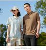 Custom Logo Quick-Dry Seamless Polo: Summer Ice Silk Cool Feel Lapel Short Sleeve Work Shirt